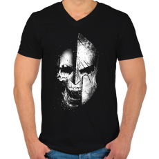 PRINTFASHION Spártai harcos - Férfi V-nyakú póló - Fekete