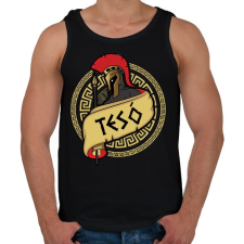 PRINTFASHION Spártai tesó - Férfi atléta - Fekete atléta, trikó