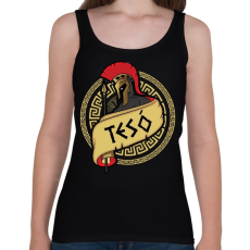 PRINTFASHION Spártai tesó - Női atléta - Fekete