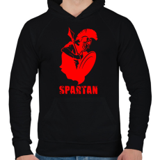 PRINTFASHION spartan - Férfi kapucnis pulóver - Fekete