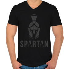 PRINTFASHION Spartan - Férfi V-nyakú póló - Fekete női póló