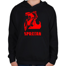 PRINTFASHION spartan - Gyerek kapucnis pulóver - Fekete gyerek pulóver, kardigán