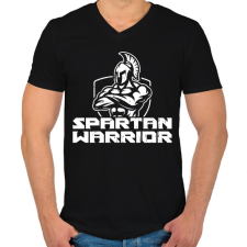 PRINTFASHION Spartan harcos - Férfi V-nyakú póló - Fekete női póló