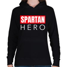 PRINTFASHION SPARTAN HERO - Női kapucnis pulóver - Fekete női pulóver, kardigán