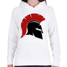 PRINTFASHION Spartan - Női kapucnis pulóver - Fehér női pulóver, kardigán