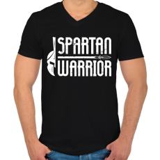 PRINTFASHION Spartan Warrior - Férfi V-nyakú póló - Fekete