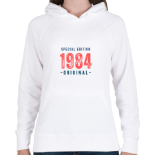 PRINTFASHION Special edition 1984 original - Női kapucnis pulóver - Fehér női pulóver, kardigán