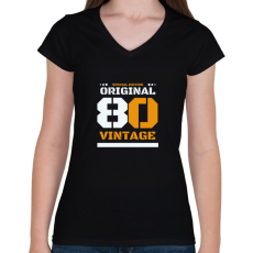 PRINTFASHION Special edition original 80 - Női V-nyakú póló - Fekete