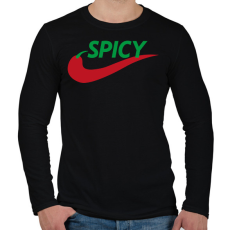 PRINTFASHION Spicy - Férfi hosszú ujjú póló - Fekete