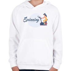 PRINTFASHION Spinning - Gyerek kapucnis pulóver - Fehér
