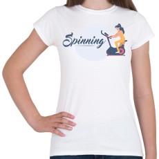 PRINTFASHION Spinning - Női póló - Fehér