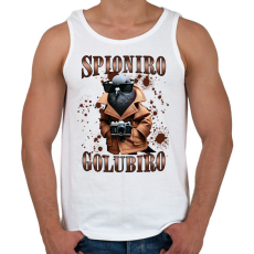 PRINTFASHION Spionero Golubiro - Férfi atléta - Fehér