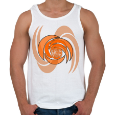 PRINTFASHION spiral1_orange - Férfi atléta - Fehér atléta, trikó