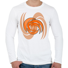 PRINTFASHION spiral1_orange - Férfi hosszú ujjú póló - Fehér
