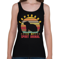 PRINTFASHION Spirit animal - Capybara - Női atléta - Fekete
