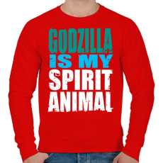 PRINTFASHION Spirit Animal - Férfi pulóver - Piros