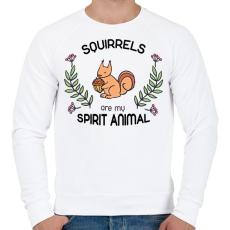 PRINTFASHION Spirit animal - mókus - Férfi pulóver - Fehér