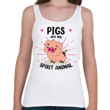 PRINTFASHION Spirit animal - pig - Női atléta - Fehér női trikó
