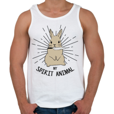 PRINTFASHION Spirit animal - Rabbit - Férfi atléta - Fehér atléta, trikó
