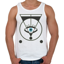 PRINTFASHION Spiritual eye - mindent látó szem - Férfi atléta - Fehér atléta, trikó