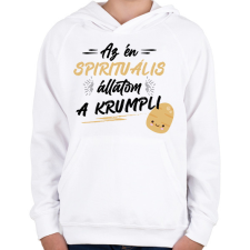 PRINTFASHION Spirituális állat - Gyerek kapucnis pulóver - Fehér gyerek pulóver, kardigán