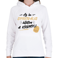 PRINTFASHION Spirituális állat - Női kapucnis pulóver - Fehér