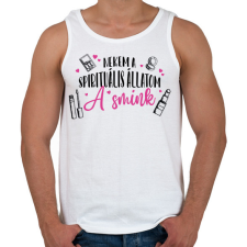 PRINTFASHION Spirituális állatom - Smink - Férfi atléta - Fehér atléta, trikó