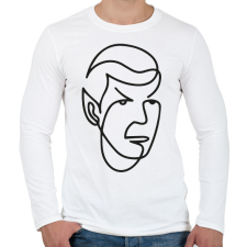 PRINTFASHION Spock - Férfi hosszú ujjú póló - Fehér férfi póló
