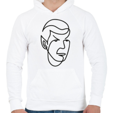 PRINTFASHION Spock - Férfi kapucnis pulóver - Fehér férfi pulóver, kardigán