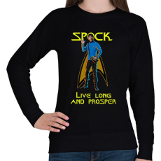 PRINTFASHION spock - Női pulóver - Fekete