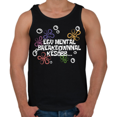 PRINTFASHION Spongyabob Egy mentalbreakdownnal később... - Férfi atléta - Fekete