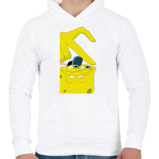 PRINTFASHION spongyabob és patrick páros minta barátoknak - Férfi kapucnis pulóver - Fehér férfi pulóver, kardigán