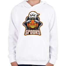 PRINTFASHION Spooky - Gyerek kapucnis pulóver - Fehér gyerek pulóver, kardigán