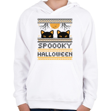 PRINTFASHION SPOOKY HALLOWEEN - Gyerek kapucnis pulóver - Fehér