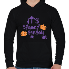 PRINTFASHION spooky.season - Férfi kapucnis pulóver - Fekete férfi pulóver, kardigán