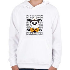 PRINTFASHION Spooky szellem - Gyerek kapucnis pulóver - Fehér