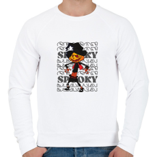 PRINTFASHION Spooky tökifej - Férfi pulóver - Fehér
