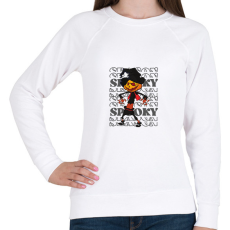 PRINTFASHION Spooky tökifej - Női pulóver - Fehér