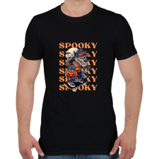 PRINTFASHION Spooky wolf - Férfi póló - Fekete férfi póló