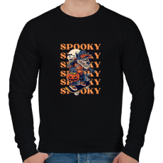 PRINTFASHION Spooky wolf - Férfi pulóver - Fekete