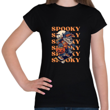 PRINTFASHION Spooky wolf - Női póló - Fekete női póló