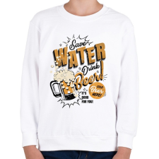 PRINTFASHION Spórolj a vízzel, igyál Sört - Gyerek pulóver - Fehér gyerek pulóver, kardigán