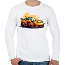 PRINTFASHION Sport autó - Férfi hosszú ujjú póló - Fehér férfi póló