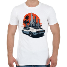 PRINTFASHION Sport autó - Férfi póló - Fehér férfi póló