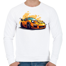 PRINTFASHION Sport autó - Férfi pulóver - Fehér férfi pulóver, kardigán