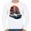 PRINTFASHION Sport autó - Férfi pulóver - Fehér