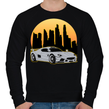 PRINTFASHION Sport autó  - Férfi pulóver - Fekete férfi pulóver, kardigán