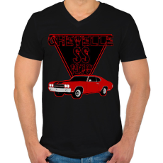 PRINTFASHION Sport autó  - Férfi V-nyakú póló - Fekete