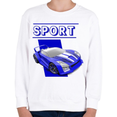 PRINTFASHION Sport autó  - Gyerek pulóver - Fehér