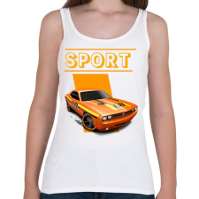 PRINTFASHION Sport autó  - Női atléta - Fehér női trikó